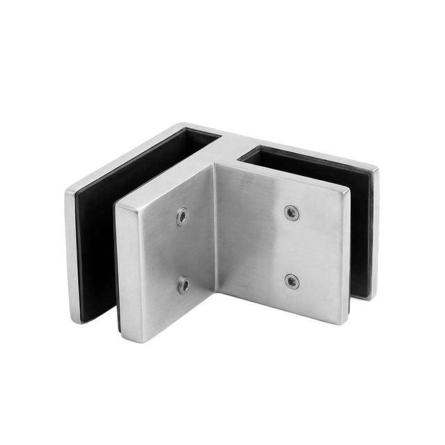 Connecteur robuste verre &agrave; verre 180 &deg; BGG180, acier inoxydable pur 2205